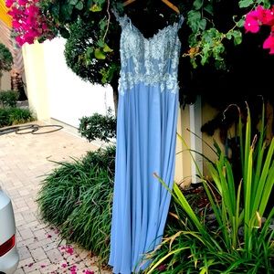 Xscape Off-the-Shoulder Embellished Dress